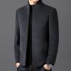 Double-sided Short Cashmere Coat, Middle-aged Woolen Woolen Jacket, Winter Casual Removable Liner Stand-up Collar Top