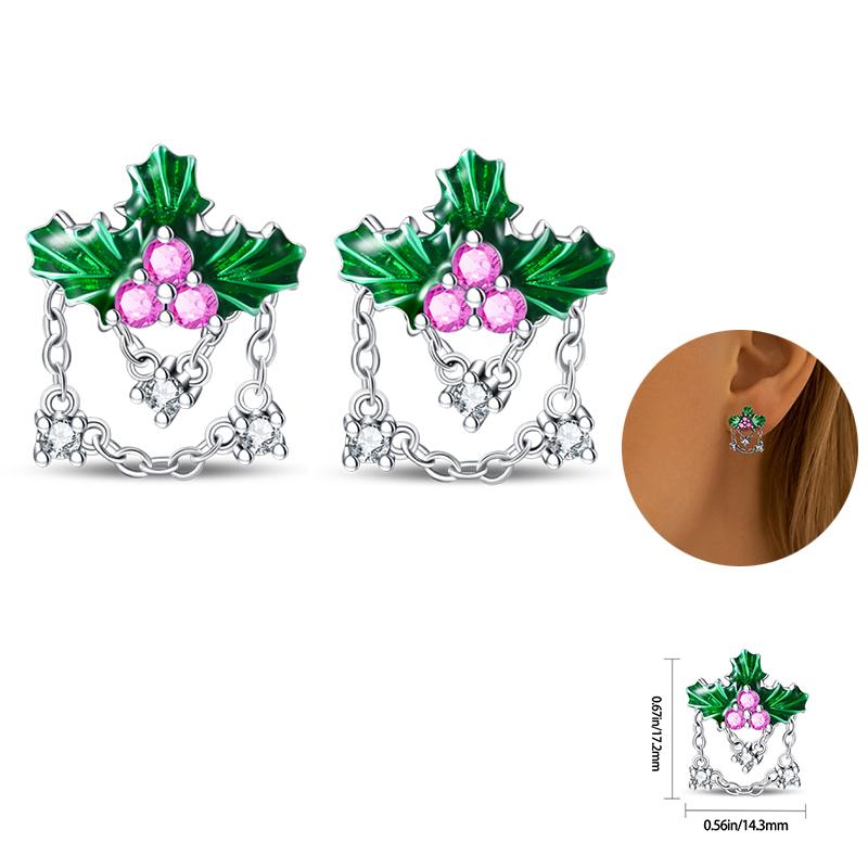 Ladies Sweet 925 Silver Ocean Star Flower Butterfly Design Trendy Earrings Birthday Commemoration Day Fine Sweetheart Jewelry