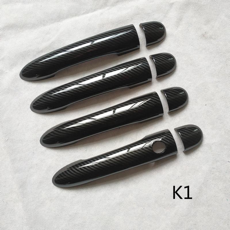 Plastic Carbon Fiber Handles Covers for Renault Megane 2 Ii Mk2 Car Accessories Door Handle Cover Trim