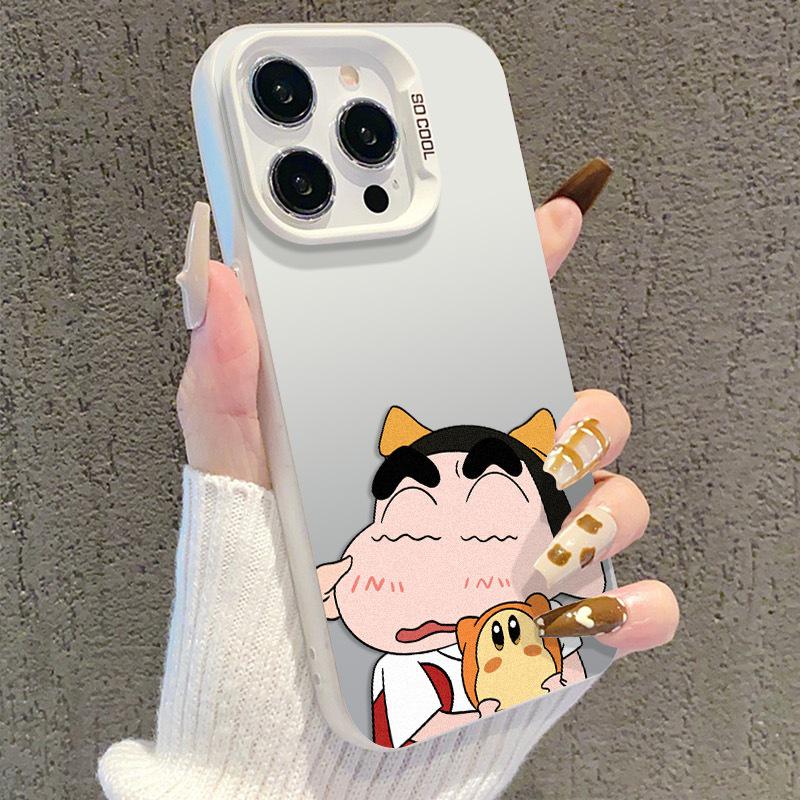 Shin-chan Face Pinching iPhone 17 Case - Silver, Fits Apple 15 Pro Max/14 Pro/13/16 Pro