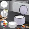 3Pcs Stackable Dish Storage Cases with 36 Round Dividers Thick Felt China Storage Containers for Dinnerware Storage & Transport
