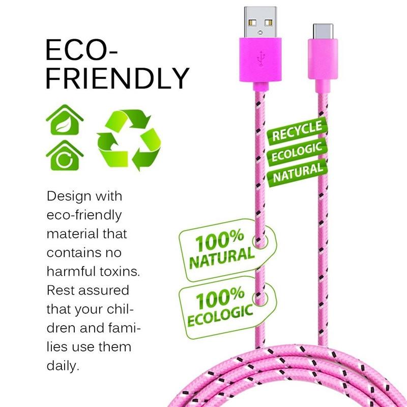 USB A auf Typ C Schnellladekabel 2A Nylon Datenkabel Ladekabel 1/2/3 Meter Für Samsung Huawei Xiaomi Android USB C Kabel