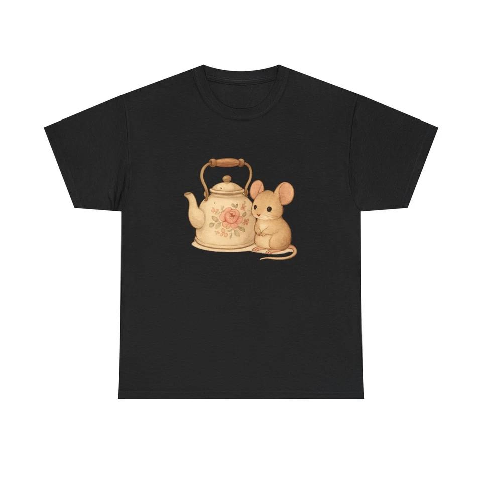 

Unisex Adult T Shirt Grandmacore Tea Kettle Flower Mouse M