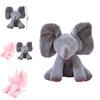 Gray Peek-a-boo Musical Plush Elephant Toy Soft Adorable And Perfect For Toddlers