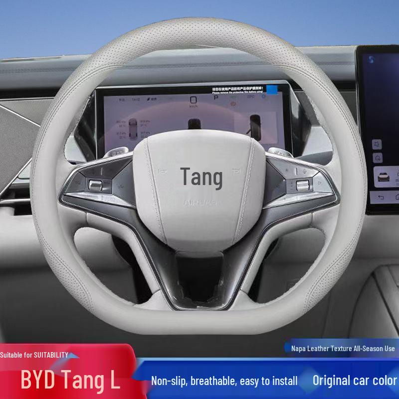 Husa Volan BYD Tang L: Piele Nappa, Anti-Alunecare, Accesoriu Interior DMI