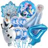 9-Piece Elsa and Anna Princess Olaf Balloon Set for Girl's Birthday Party