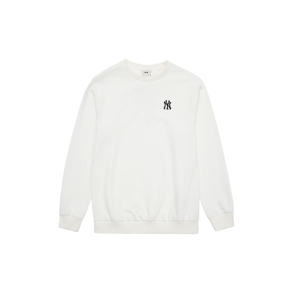 New MLB Sweatshirt New York Yankees Basic Collection FW24 White Kids' 7AMTB0131-50IVS