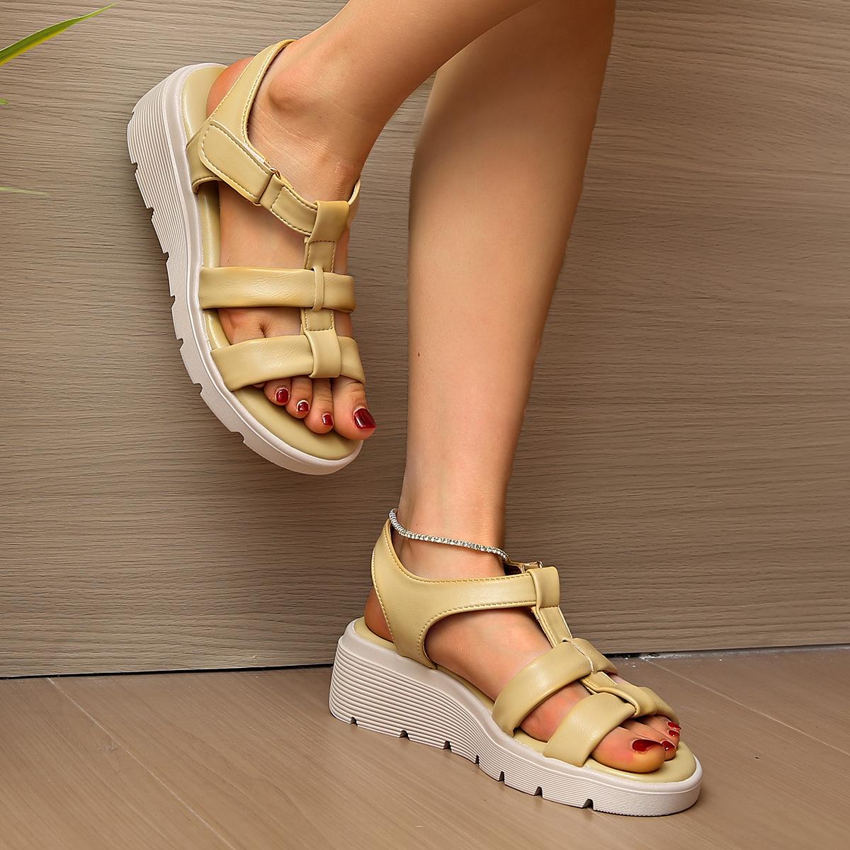 

Roman sandals women s new summer fashion platform sports versatile soft sole beach women s shoes 42 жёлтый