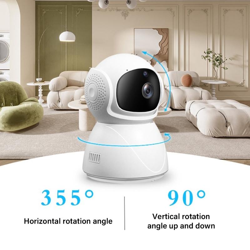 Full Coverage Home Surveillances Camera High-Definition Resolution Mobile App Control Durable ABS Design Indoor Surveillances