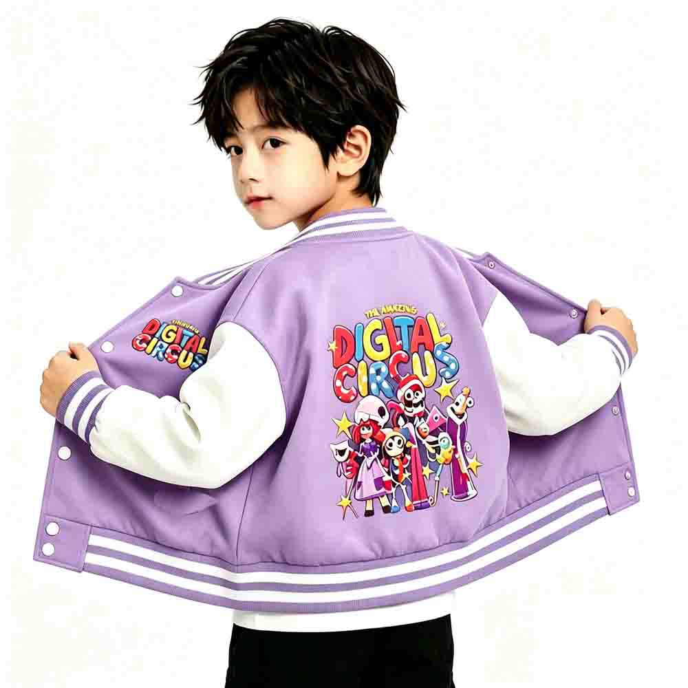 Merch Circo Digitale Uniforme da Baseball Giacca Bomber Autunnale Streetwear Harajuku Tuta Casual Cappotti di Marca Hip Hop