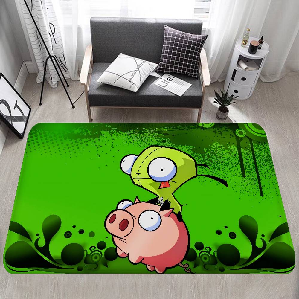 Anime I-Invader Zim Entrance Door Mat Nordic Style Bedroom Living Room Doormat Home Balcony Anti-Slip Modern Home Decor