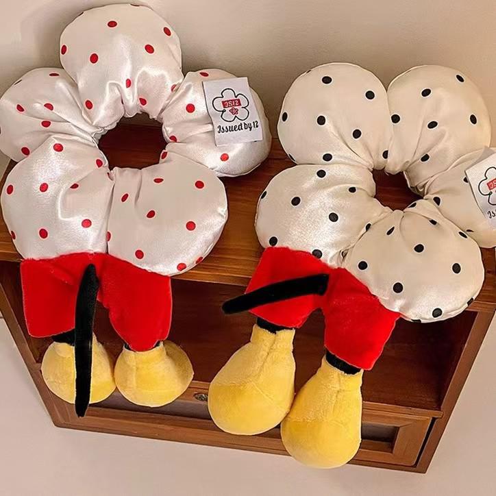Mickey Polka Dot Cartoon Scrunchie Hair Tie Accessory 2025