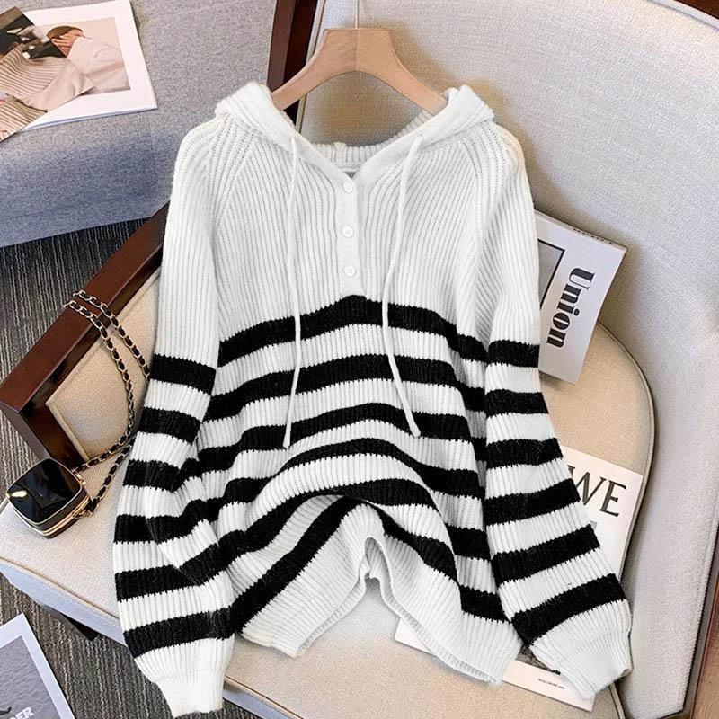 Sweater for Women Autumn Winter Thickened Pullover Warm Knitted Stretchy Long Sleeve Oversize Jumper Tops