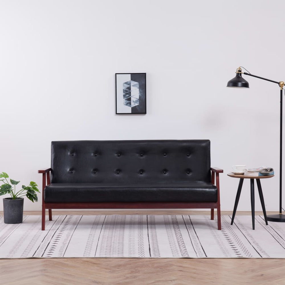 3-seater Sofa Faux Leather