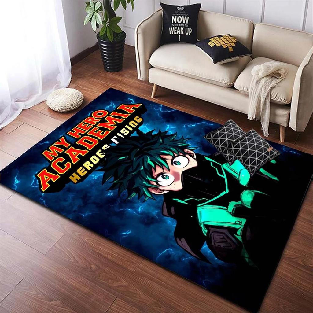 Japanese Anime Cartoon My Hero Academia Large Area Rug for Living Room Bedroom Dorm Floor Mats Doormats