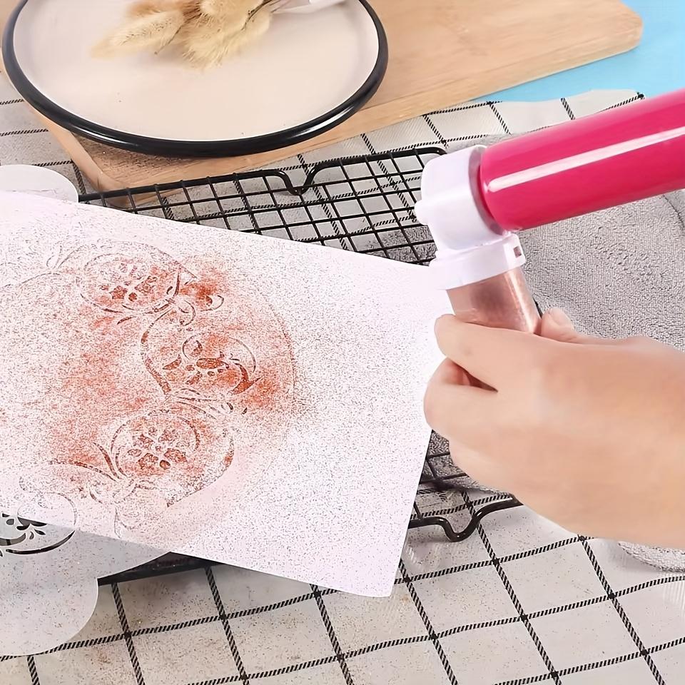 1 set(5pcs)Pistoale de pulverizare manuale Duster de colorat pentru prăjituri Instrument de coacere cu tub de pulverizare pentru prăjituri