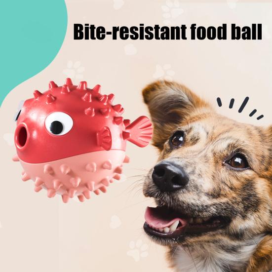 Hundespielzeug Tumbler Undichte Lebensmittel Ball Interaktive Waschbar Cartoon Fisch Form Zähne Reinigung Haustier
