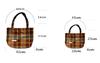 culmvale Checkered Tote Bag with Gusset and Interior Pocket, Stylish Canvas Design for Women, Girls, Adults, and Kids, Perfect for Commuting to