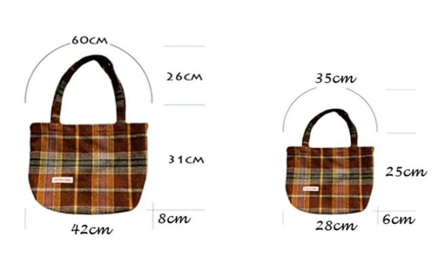 culmvale Checkered Tote Bag with Gusset and Interior Pocket, Stylish Canvas Design for Women, Girls, Adults, and Kids, Perfect for Commuting to