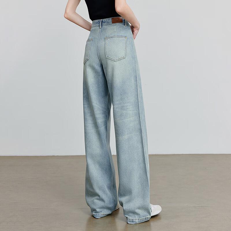 Chuyu Women's 2025 Summer Acetate Blend Wide-Leg Jeans