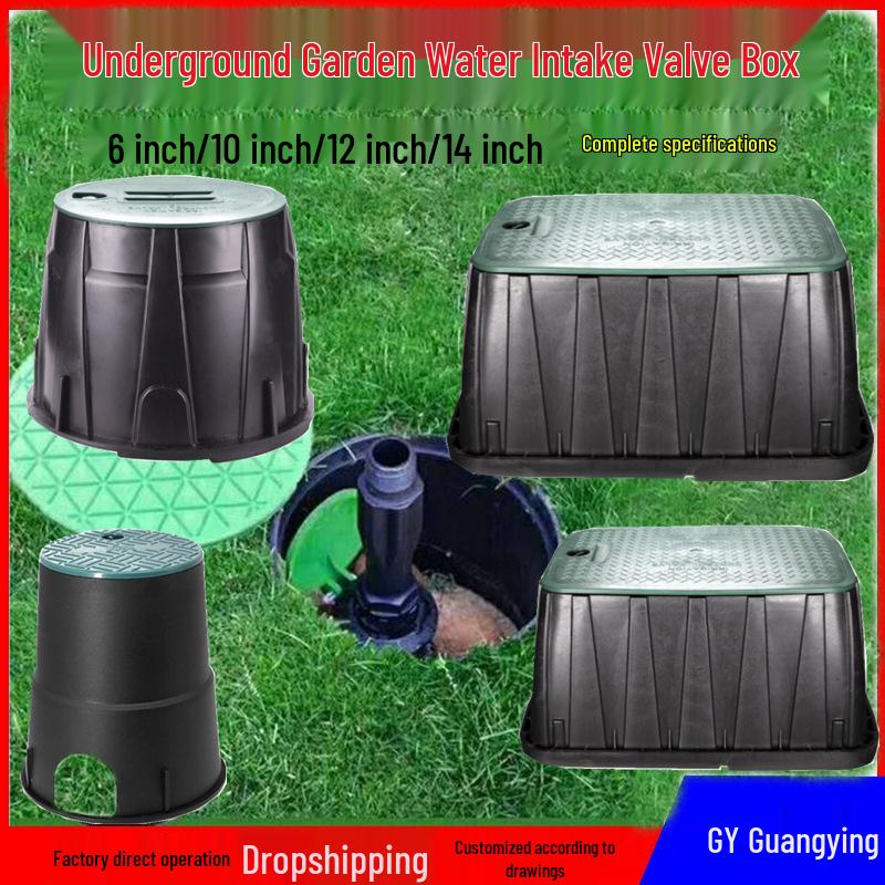 PE Water Valve Box for Landscaping: Engineering Plastic Underground Solenoid Valve Box in 6, 10, 12, and 14 inches.