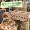 25Pcs 12-Slots Paper Egg Carton Reusable  Egg Storage Box with Secure Latch Stackable Cardboard Egg Containers for Farm Market