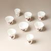 White Porcelain Sheep Fat Jade Guppy Teacup: Glaze-Color Ceramic Tea Tasting Cup for Gongfu Tea