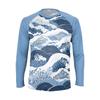 Men's Fashion Printed Raglan Long Sleeve Sports Top