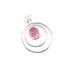 Pietra Preziosa Tormalina Rosa Argento Sterling 925 Gioiello Regalo di Matrimonio Ciondolo 1,65" PP-61-9