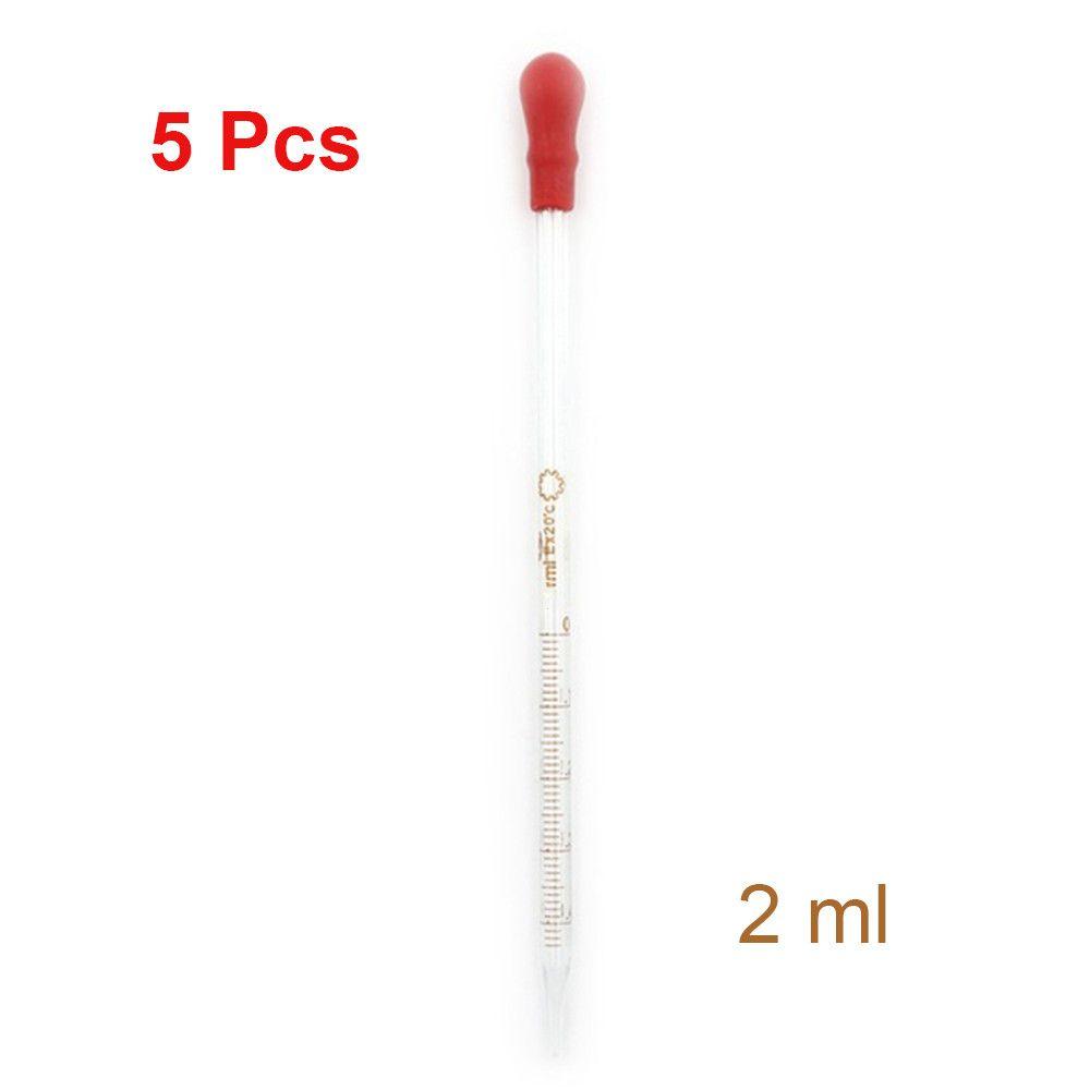 

Синяя пипетка со шкалой 10 мл Шкала Капельница Резиновая головка Стеклянные пипетки 2ml-5pcs