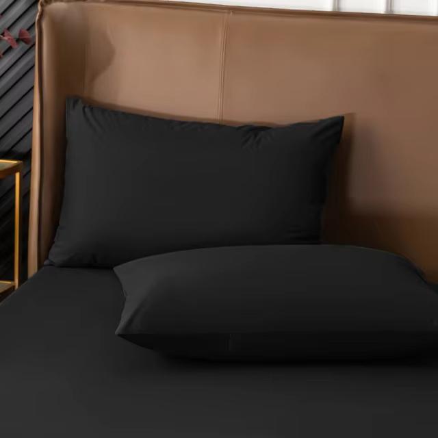 1PC Solid Color Bed Sheet, Comfortable Fitted Sheets, Deep Pocket Mattress Protective Cover Bedding Collection Smooth Texture