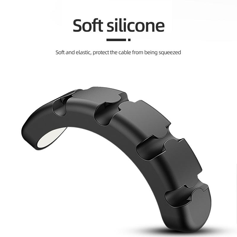 Silikon-USB-Kabel-Organizer, Kabelaufwicklung, ordentliche Schreibtisch-Management-Clips, Kabelhalter für Maus, Kopfhörer, Kabel-Organizer