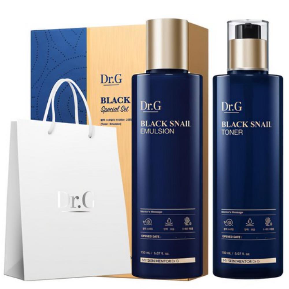 [Gift Set] Dr.G Black Snail Toner 150ml + Emulsion 150ml Special, 1 set