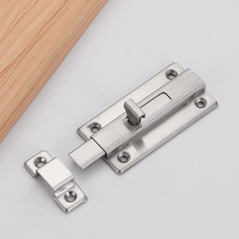 304 Stainless Steel Double Head Bolt for Bedroom or Toilet Door - 2, 3, 4 inch