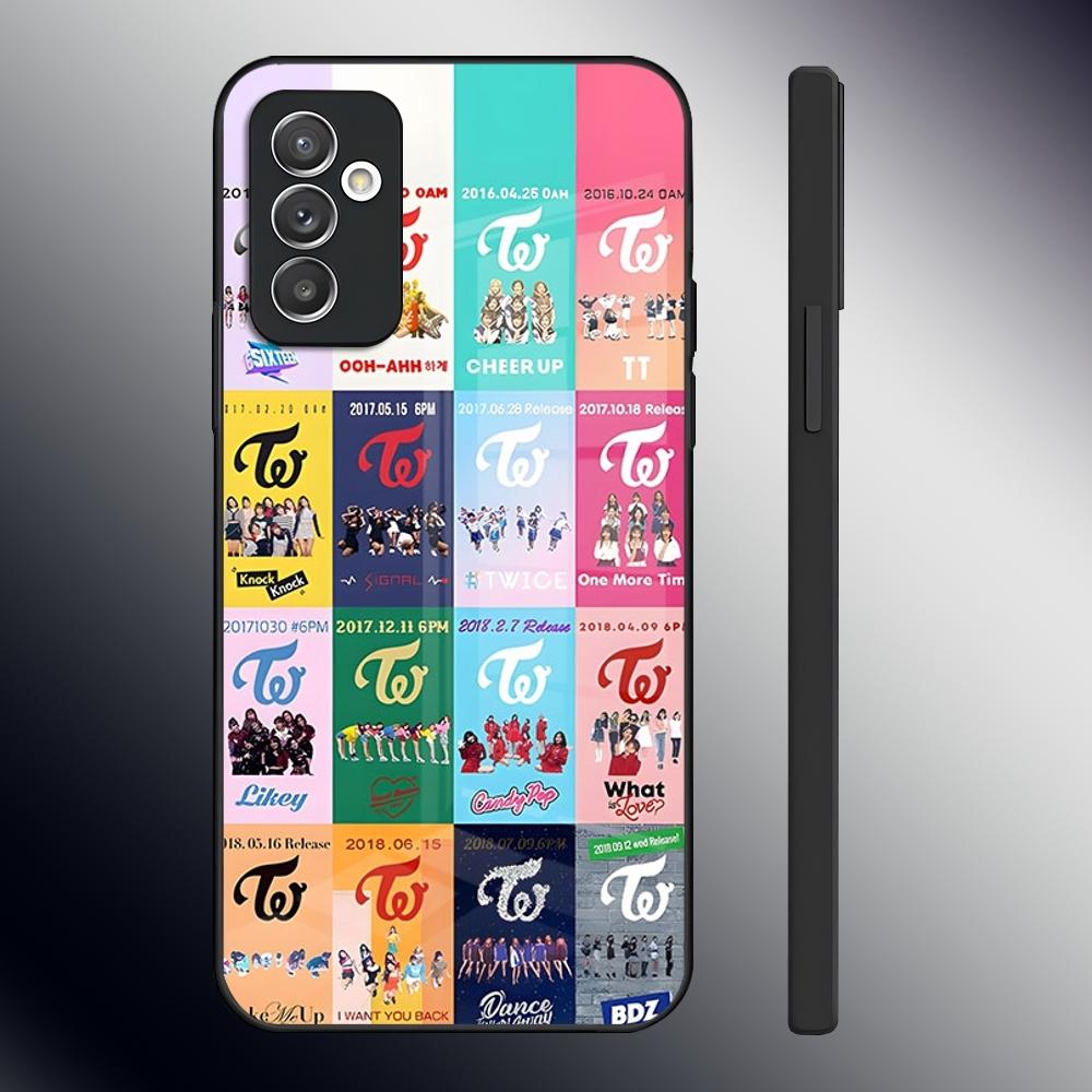 Kpop TWICE Phone Case for Samsung S24 Ultra S23 S22 S20 Fe S21 Plus A54 A34 A24 A53 A13 Note 20 Glass Back Cover