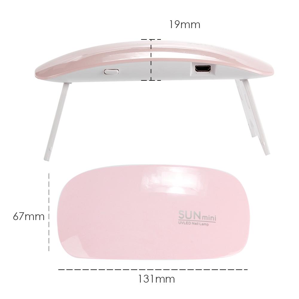 6W LED UV Mini Lamp Nail Dryer Portable USB Cable Nail Polish Lamp Gel Nail Art Tool Nail Dryer