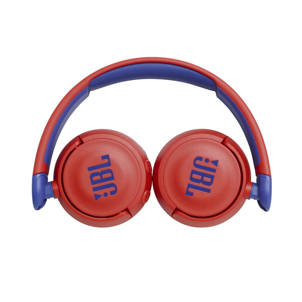 JBL JR310BT Kids Bluetooth Wireless Headphones Volume Control Customizable Stickers Up to 30 Hours Playback Red/Blue 2021 Model