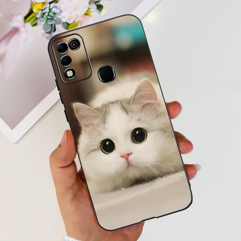 For Infinix Hot 11 Play 6.82" Soft Silicone Phone Cases For Infinix Hot 11 Play 11play 10Play Cover Luxury Flowers Funda Capa