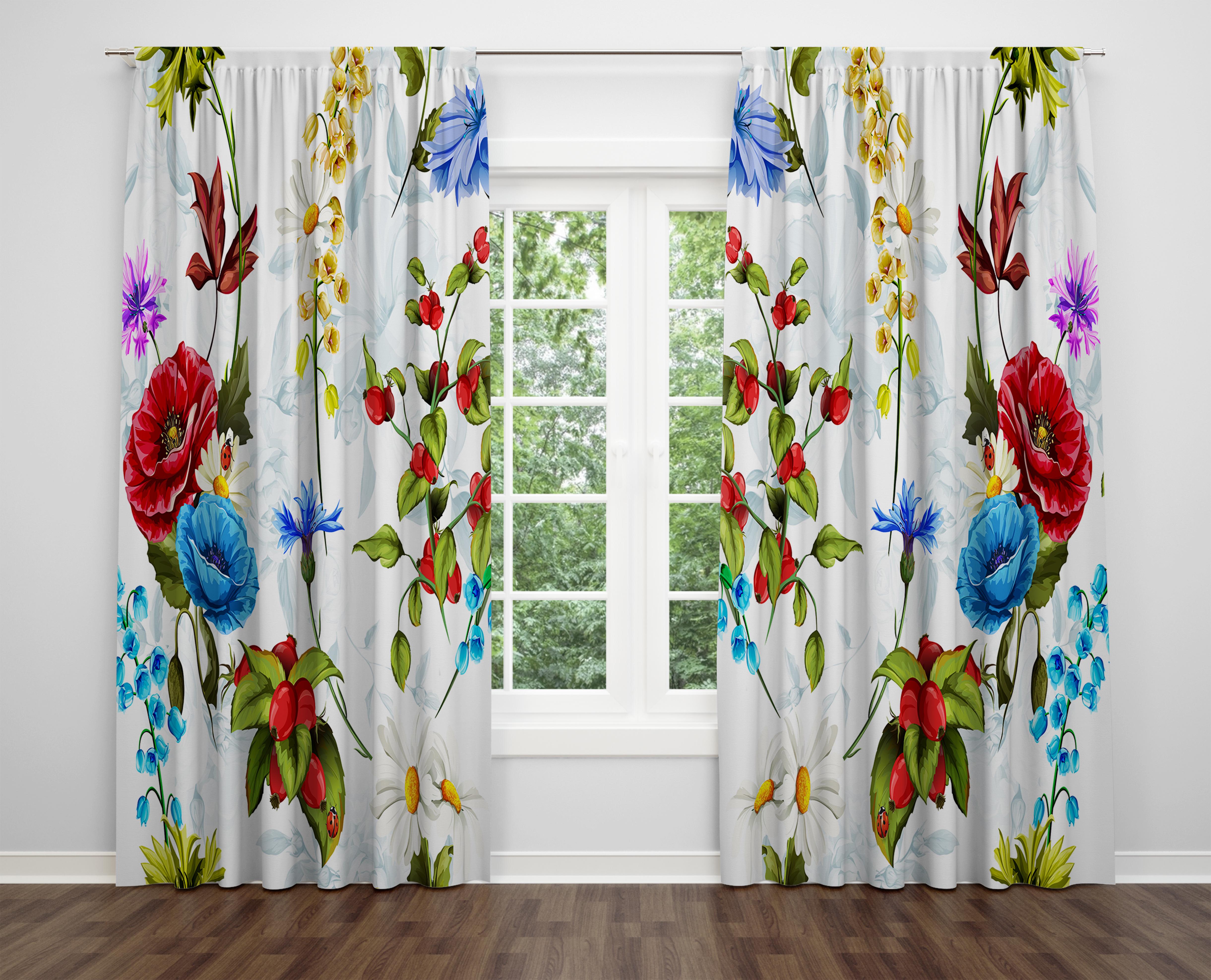 

Декоративний дизайн, високоякісна бавовняна тканина, ви можете вибрати одну або подвійну фіранку з крила 1 piece різнокольоровий