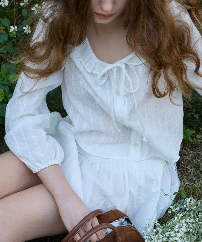 Letter From Moon Wish Lace Mini Skirt (White)