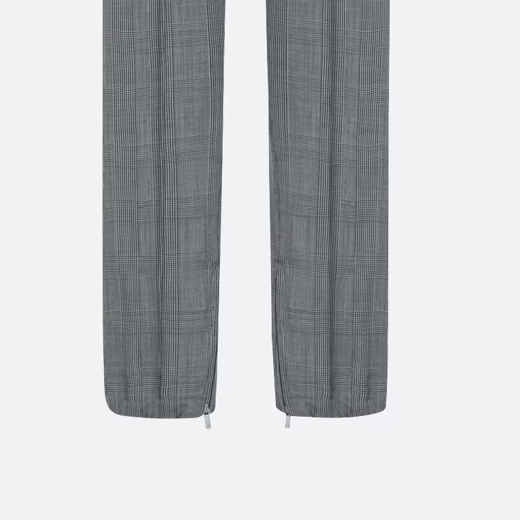 Dior Casual Pants Men's Gray Moderate Straight Fit Pants 113C112A4995-C980