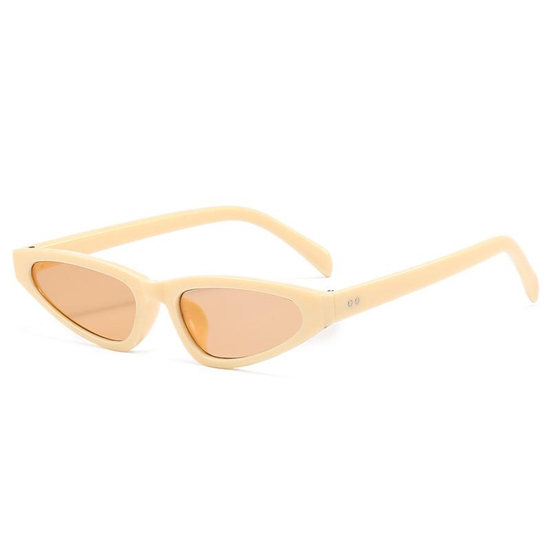 Sunglasses, Cat'S Eye Plain Sunglasses, Women'S Glasses, Trendy Retro Men'S Triangle Personality, Middling Ins