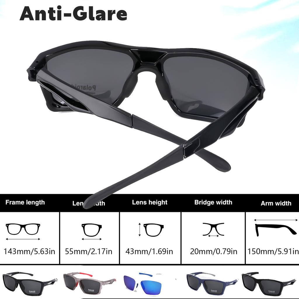 Men's Polarized Sunglasses Sports Sunglasses for Men Women UV400 Cool Glasses for Traveling Hiking Surfing Fishing And Driving