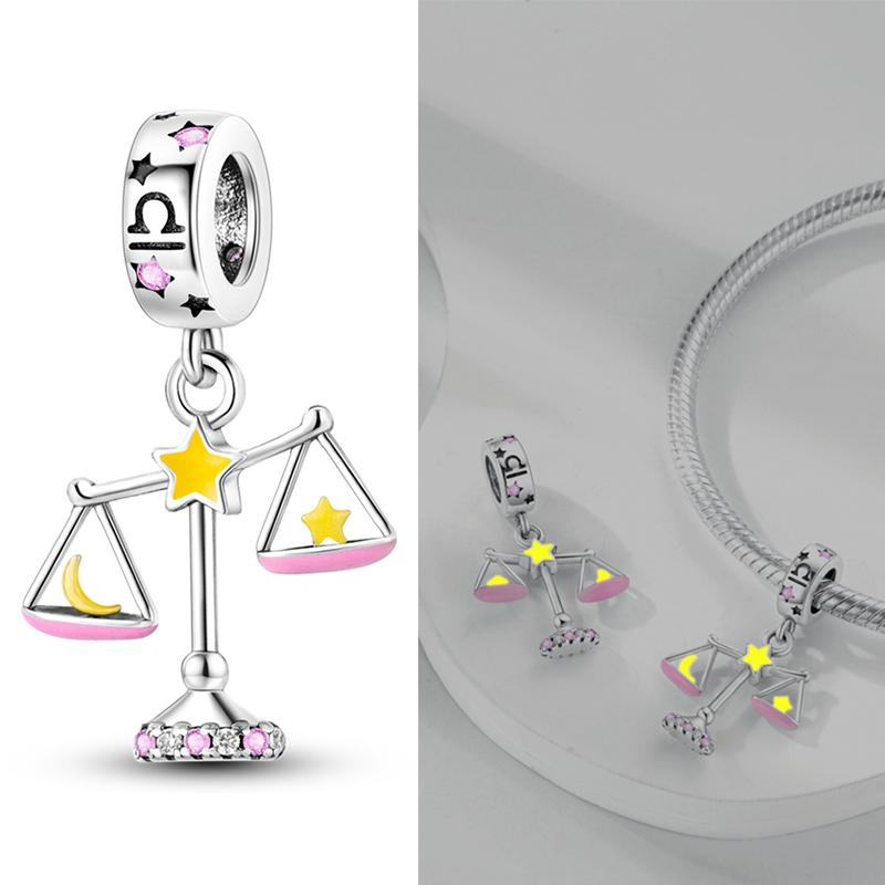 Copper Sky Moon Star Sun Rainbow Beads Fit Original Bracelet Necklace For Women Jewelry Making Gift