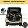 New Car Tailgate Screen, Anti-Mosquito and Anti-Insect Mesh Pocket, Ventilation Trunk Mesh Cover, Outdoor Camping Supplies