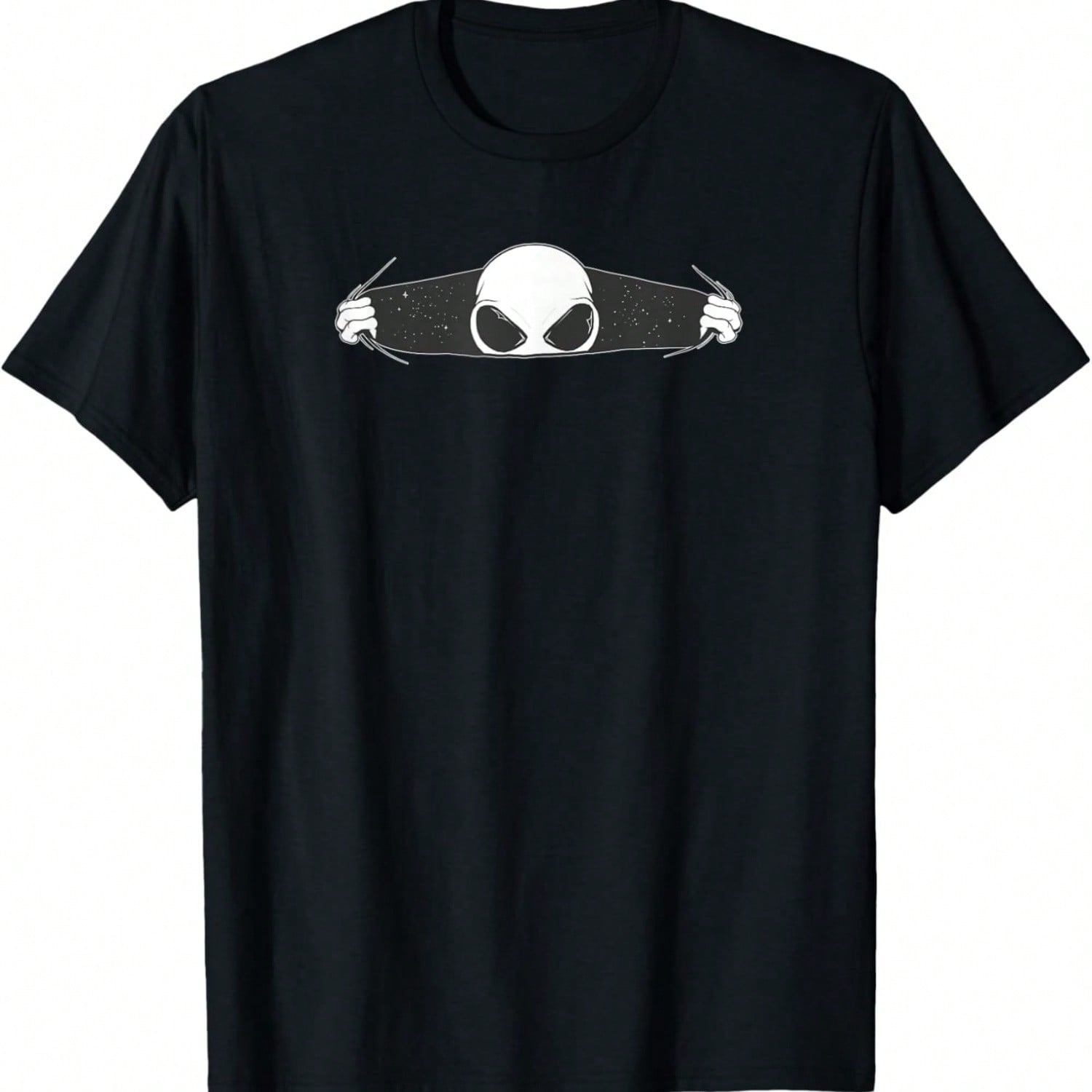 Camiseta con dise?o de un objeto volador no identificado (OVNI) rasgando el cielo S