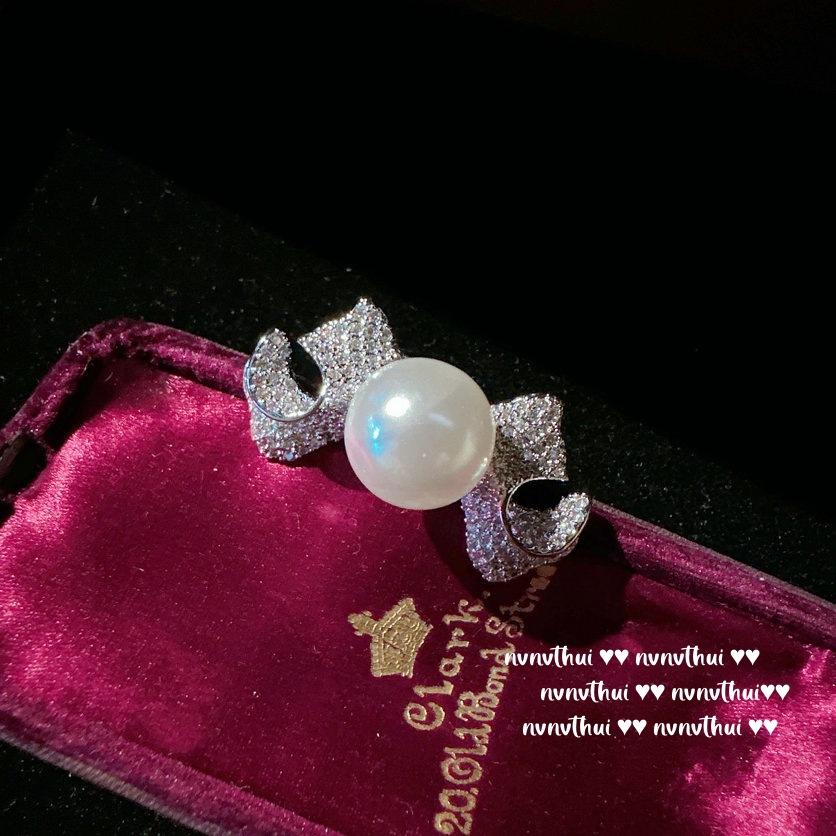 Anello con Gioiello a Farfalla Colorata Yuji, Tahiti, Placcato Oro 18K, Orecchini con Perla e Zirconi Avvolti