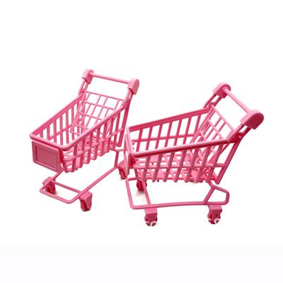 Koszyk na zakupy Stojak na gąbki do makijażu Miniaturowy wózek spożywczy Mały wózek ręczny do supermarketu Wózek użytkowy do zakupów Zabawka dla dzieci