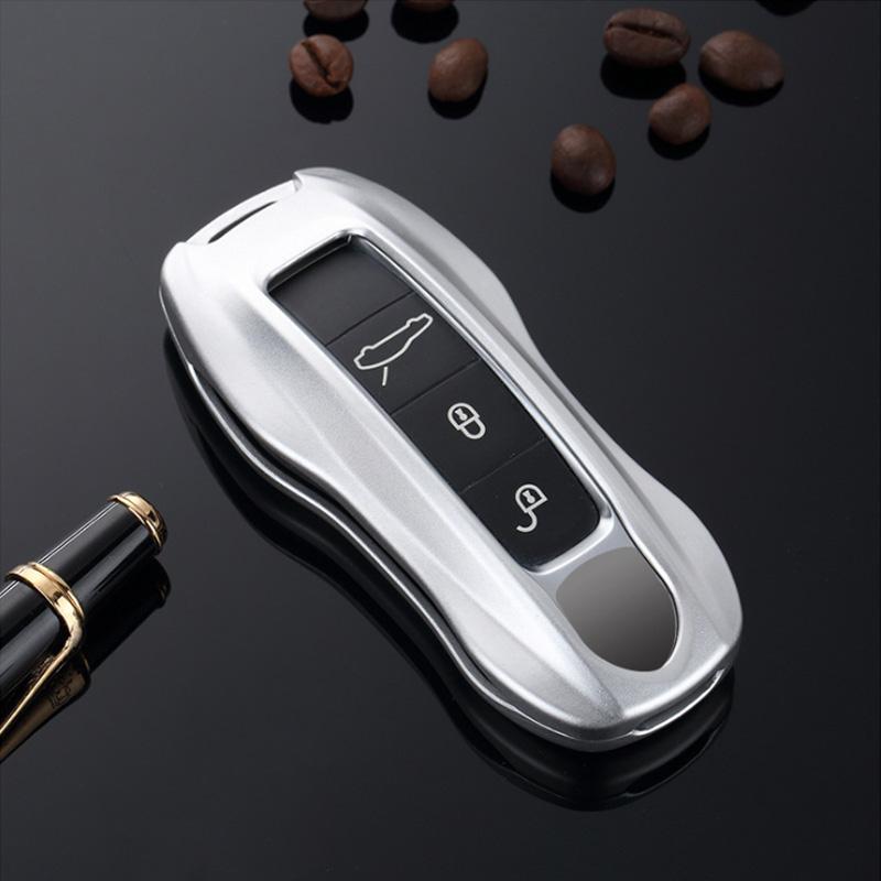 Aluminum Alloy Car Key Case Shell Key Cover For Porsche Cayenne Panamera - 911 Taycan Protective Accessory