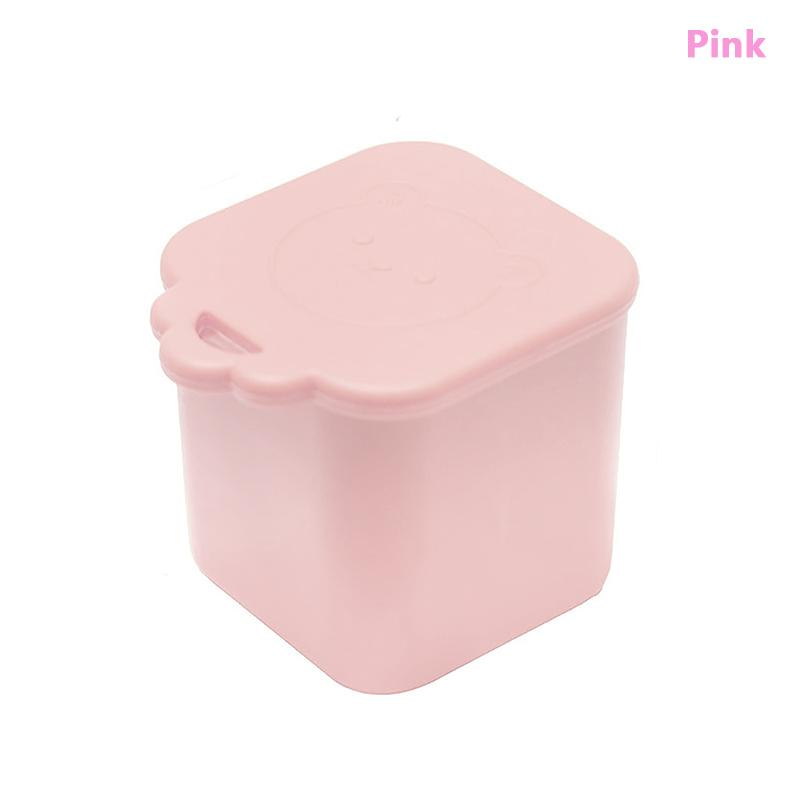 Non-Stick Silicone Lunch Box For Kid Sauce Cup With Lid Small Condiment Dipping Storage Box Container Cute Bear Square Bento Cup